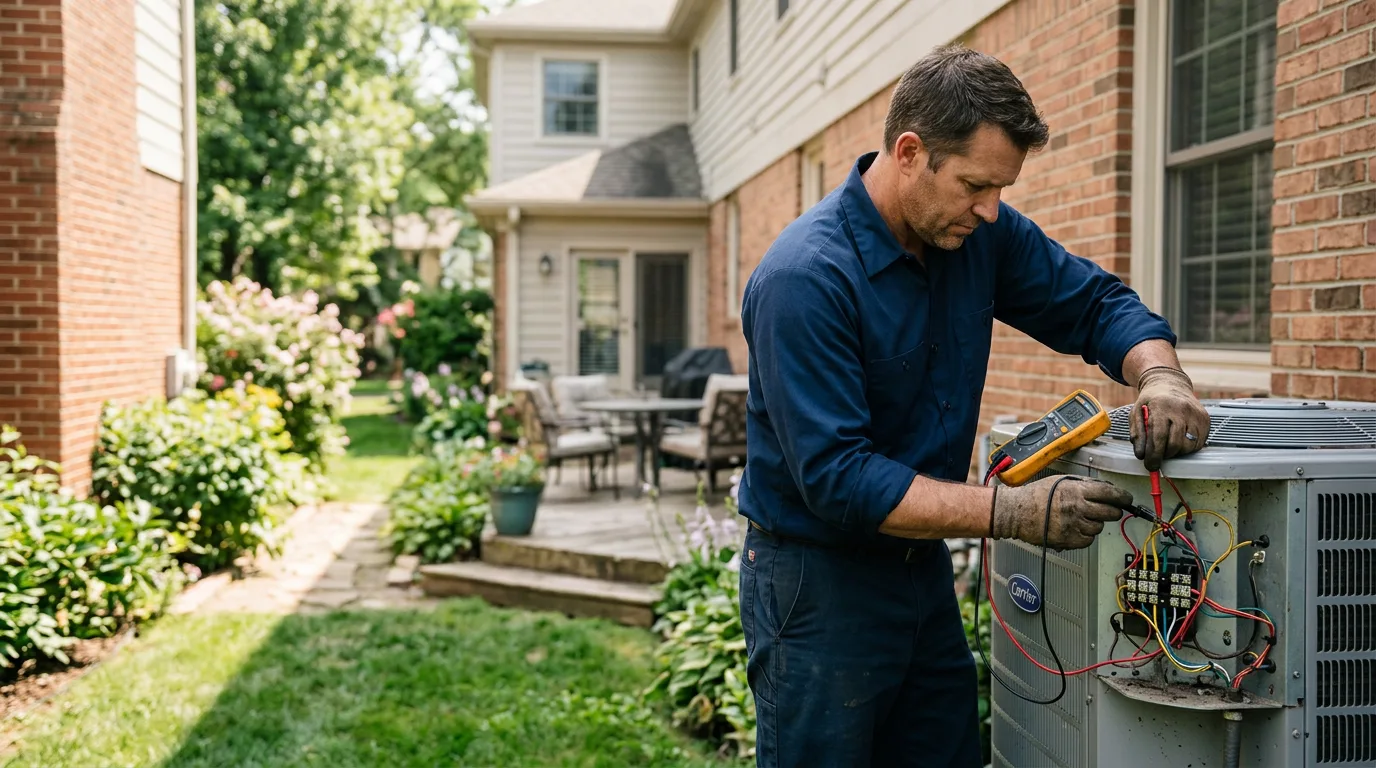 HVAC technician working near Bowersville, OH